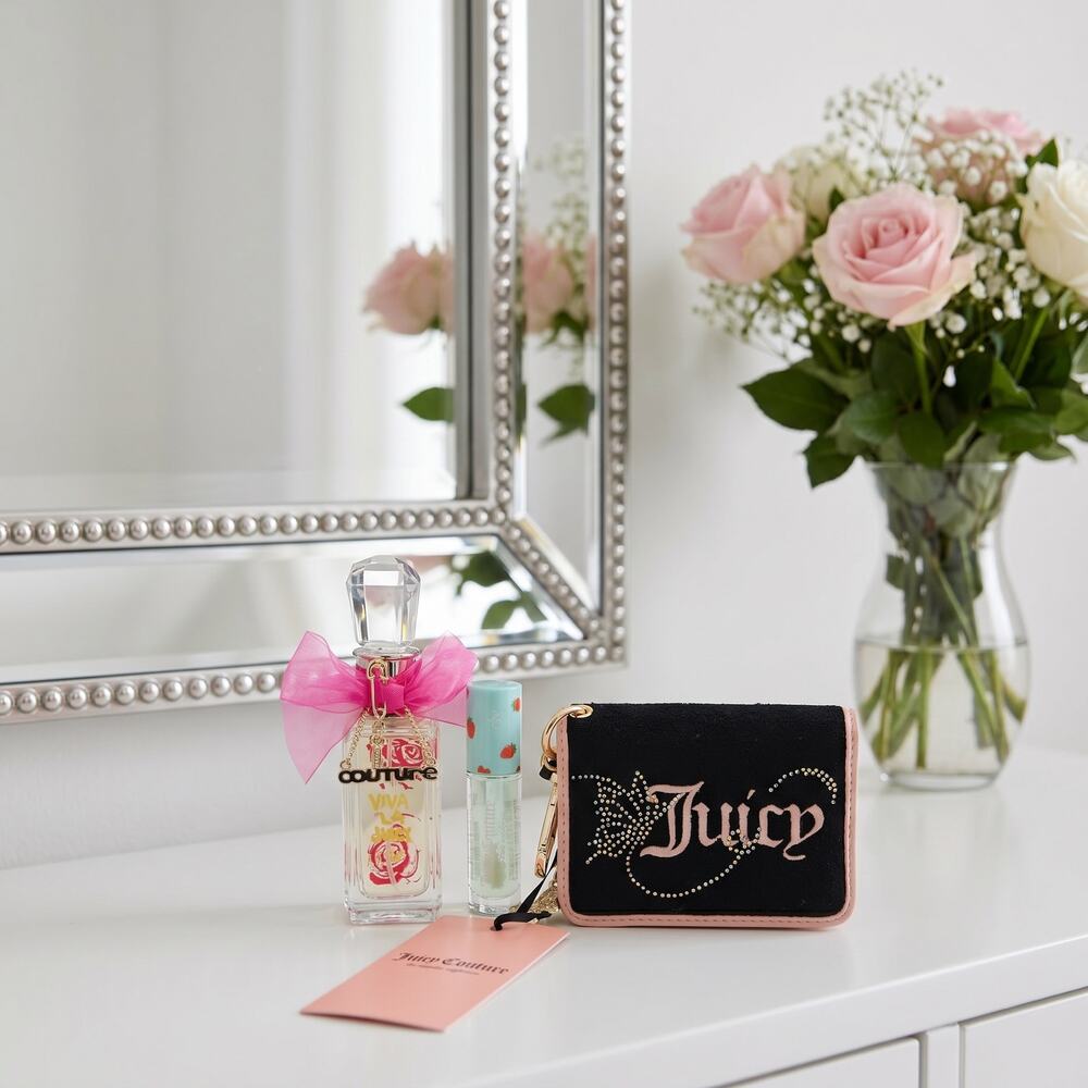 Juicy Couture Wallet Gift Set empty Viva La Juicy Perfume & Lip Gloss